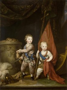 Portret van Groothertogen Alexander Pavlovich en Constantine Pavlovich, als kinderen, 1781